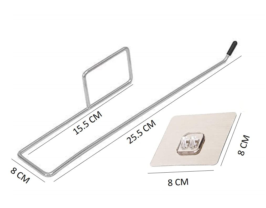9312 Stainless Steel Drill Free Self-Adhesive Paper Roll Holder Tissue Paper Stand Towel Bar Hanger Kitchen Towel Holder for Kitchen Bathroom Toilet (Pack of 1) 9312 Stainless Steel Drill Free Self-Adhesive Paper Roll Holder Tissue Paper Stand Towel Bar Hanger Kitchen Towel Holder for Kitchen Bathroom Toilet (Pack of 1)